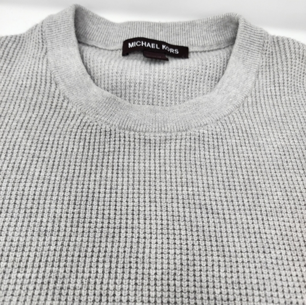 Michael Kors Men's XL Light Gray Crew Neck Sweater - Picture 8 of 11